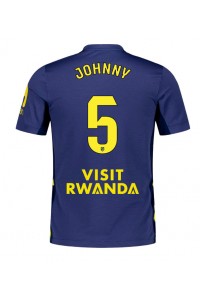 Atletico Madrid Johnny Cardoso #5 Jalkapallovaatteet Vieraspaita 2025-26 Lyhythihainen